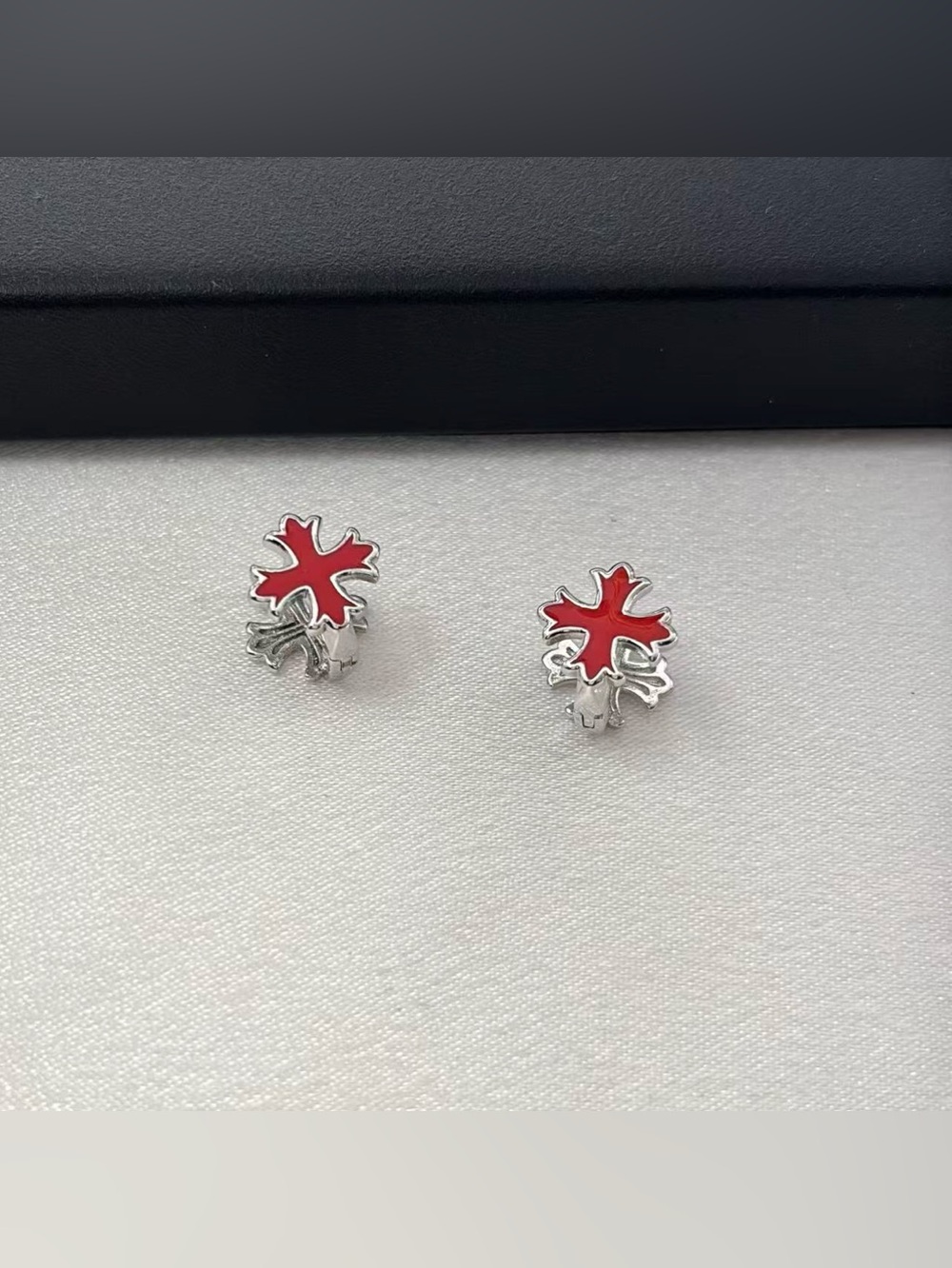 Small Cross Hoop Earrings for Men Women Streetwear Hip Hop Punk Unisex Style
